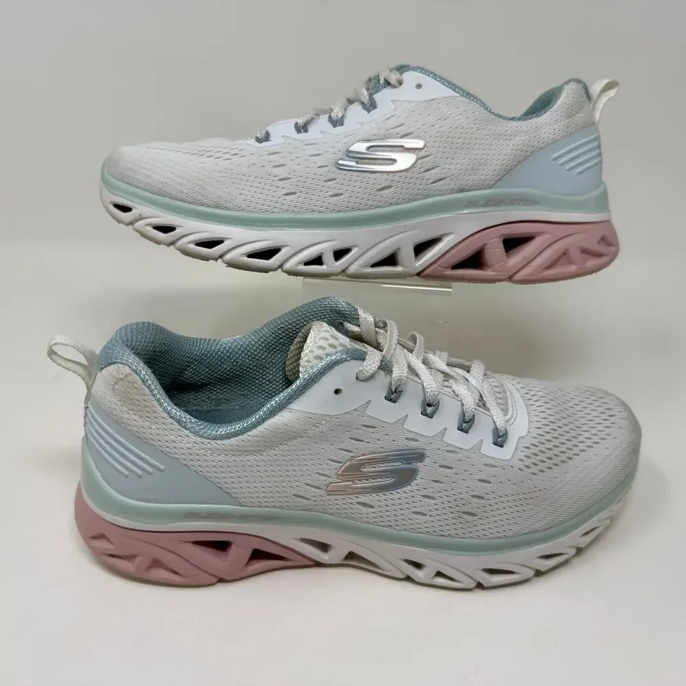 Skechers Glide Step Altus Sneakers Womens Sz 8 White Sporty Lightweight‎ K.7.4